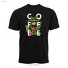 Coffee Lover Mens Cotton T Shirt Vintage Washed Comfortable Stylish Stretched Casual Unisex Graphic Fashion