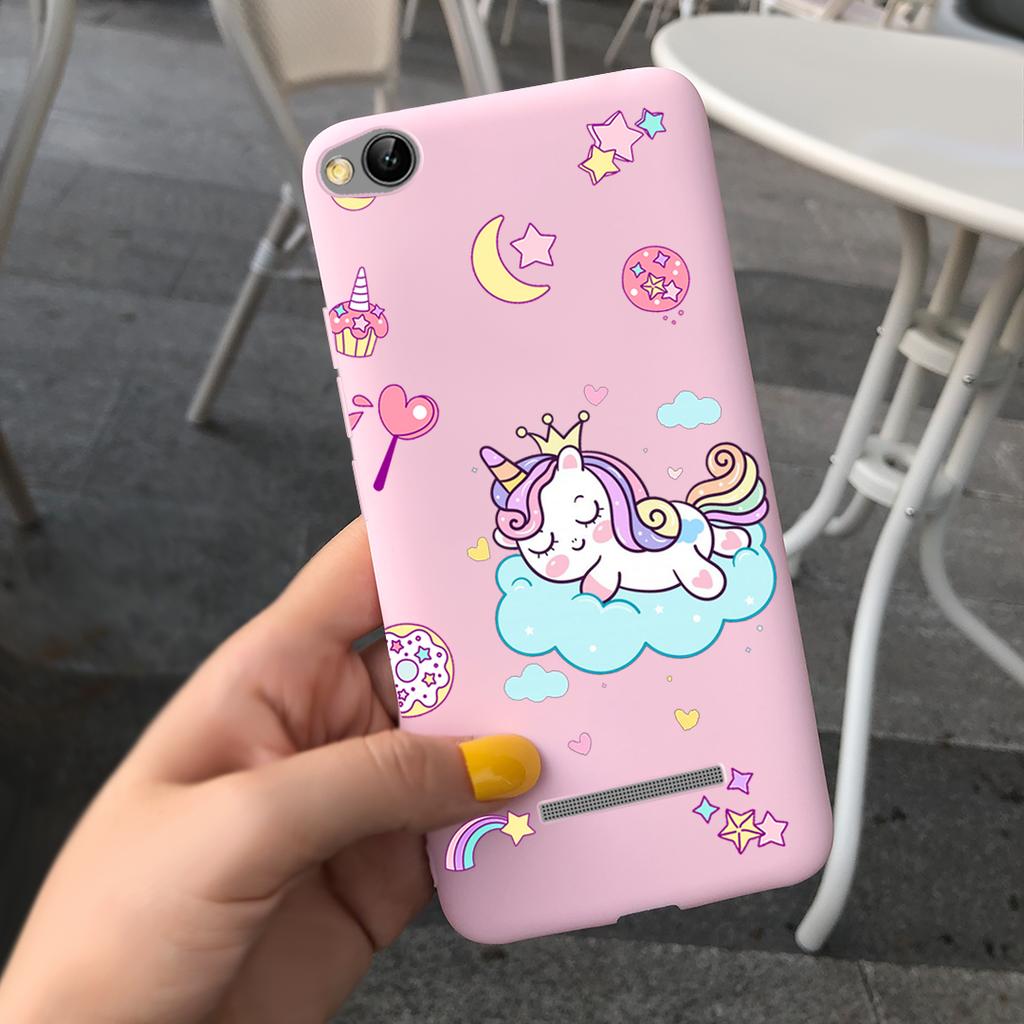 Phone Case For Xiaomi Redmi 4A 5A 6A 7A Case Lovely Cartoon Silicone Cover Candy Color Soft Funda For Redmi 4a 5 a 6a 7a Coque