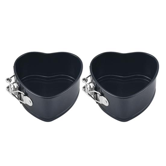 4Inch Heart Shape Baking Tray Removable Bottom Stainless Steel Toast Loaf Baking Mold Cooking Gadget