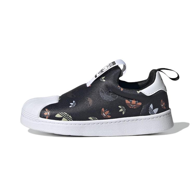Adidas Originals SUPERSTAR 360 Comfortable Abrasion Resistant Low top Kids' Skateboarding Shoes Black GX1868