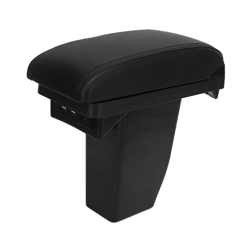 Center Console Armrest Storage Box 3 USB Interface Double Layers Replacement for Peugeot 2008