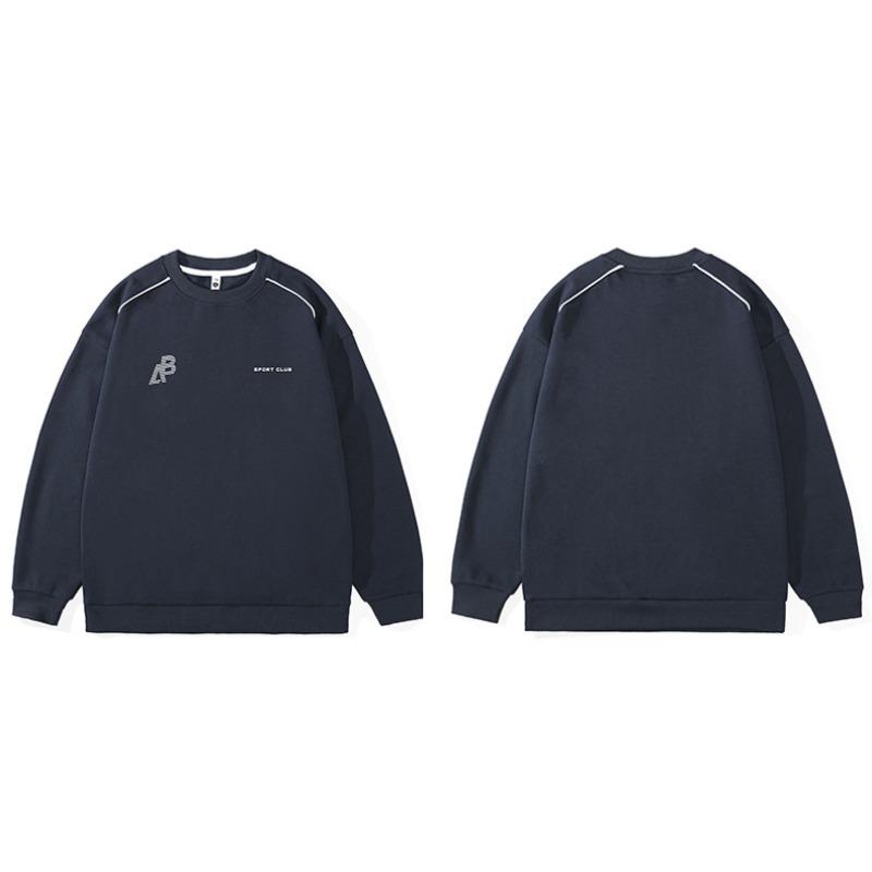 

Мужская футболка большого размера с круглым вырезом и принтом в американском винтажном стиле--Легкий и устойчивый к сминанию, универсальный джемпер с длинным рукавом для повседневной носки 7XL