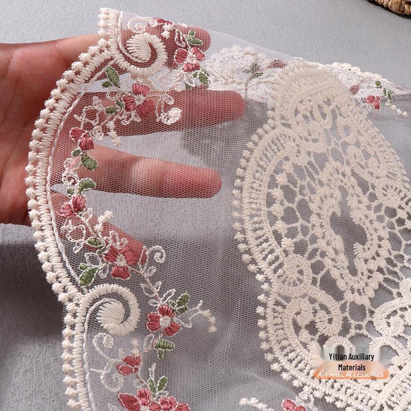 French Retro Lace Floral Table Placemat - European Pastoral Design for Afternoon Tea