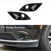 2PCS Front Fog Light Lamp Cover Bezels For Dodge Durango 2011+ Black Accessories