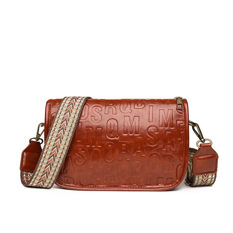 

Fashion Letter Messenger Bag For Women Luxury High Quality PU Leather Ladies Handbag Crossbody Shoulder Bag Female Purse Sacs (30cm Max Length 50cm) коричневый