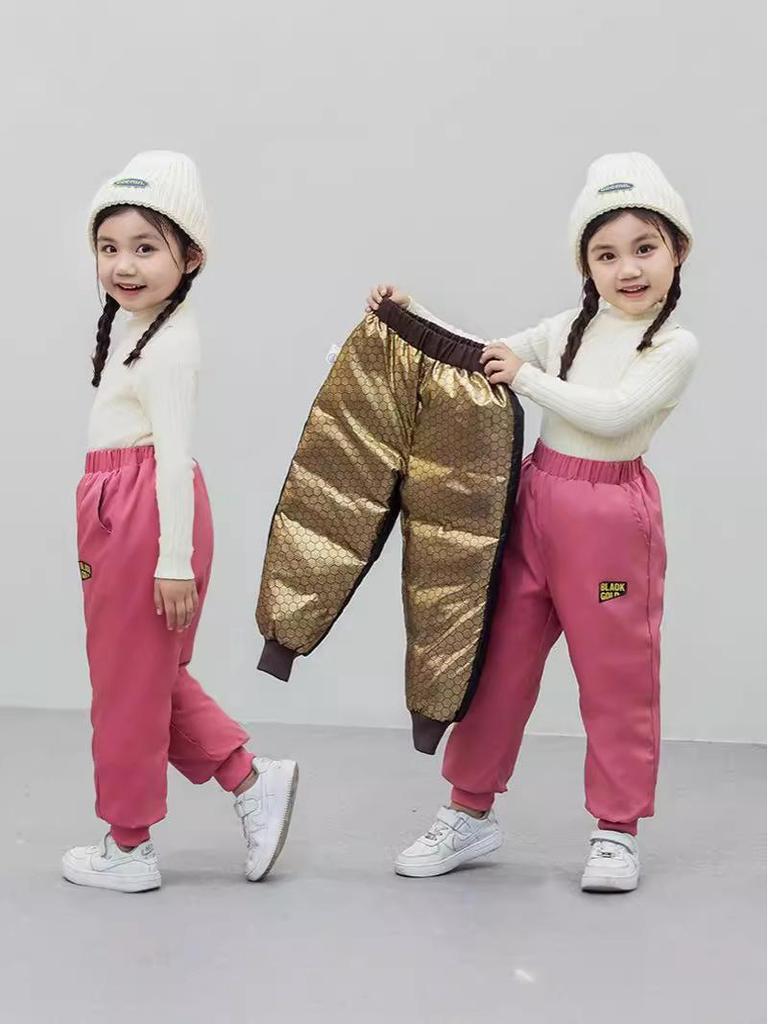 Children's Winter Down Pants - Thick, Warm, Fashionable Outerwear for Boys and Girls, Available In Small, Medium, Large Sizes