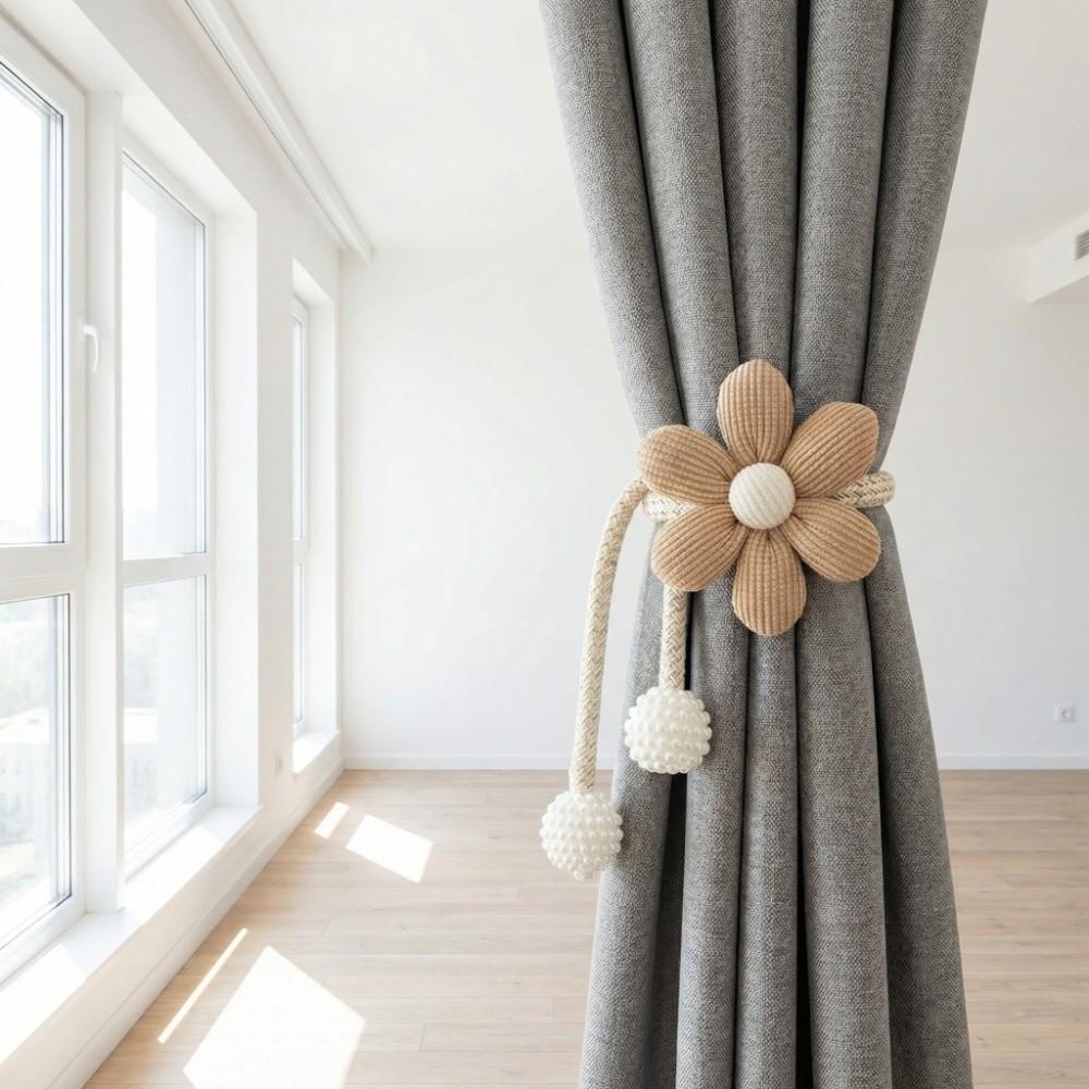 1 pièce/2 pièces Boucle de Rideau Perle Élégante Belle Corde de Serrage pour Rideaux Attache-Rideau Fleur pour Gîte