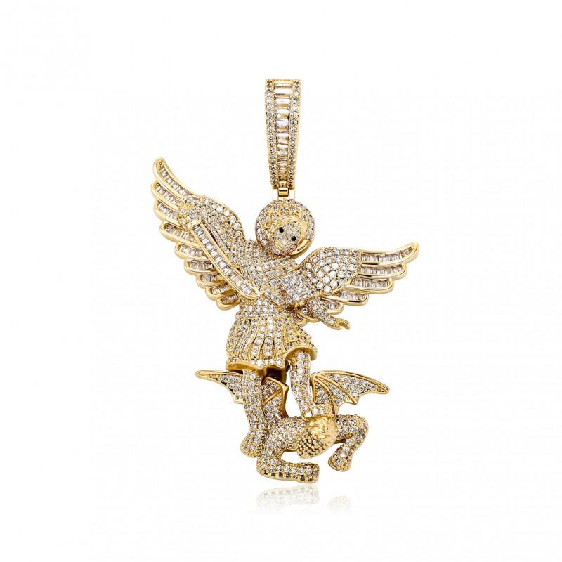 Angel Pendant Necklace Classic Unique Gold Plated Jewelry