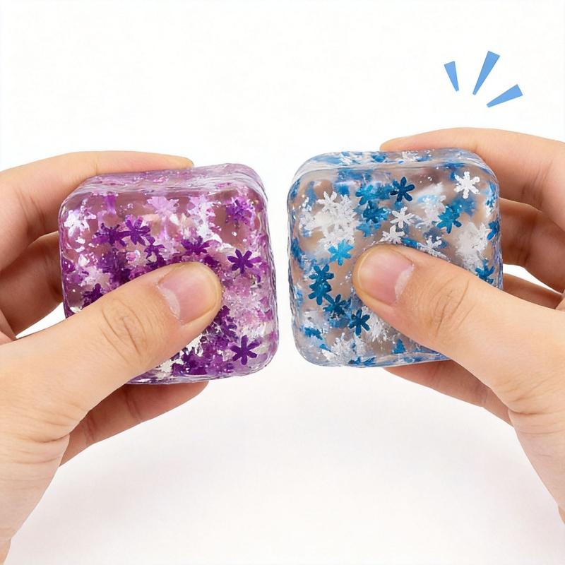 1 PCS Maltose Ice Squeeze Toy Crunchy Sound Stress Relief Fidget Toy for Adults Kids Travel Camping Time Killing