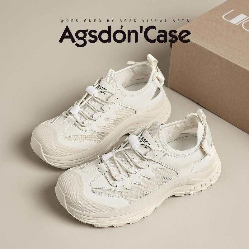 Strictly selected Augustine sports sandals women's summer 2025 new mesh traceability little white dad shoes hollow hiking shoes