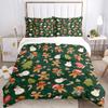 3pcs Christmas Cookies & Snowmen Holiday Comforter Set with One Quilt Cover and Two Pillowcases,Festive Decor for Bedroom and Guest Room