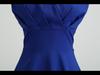 Retro Hepburn Style Short Sleeve 50s Collar High Waist Swing Dress