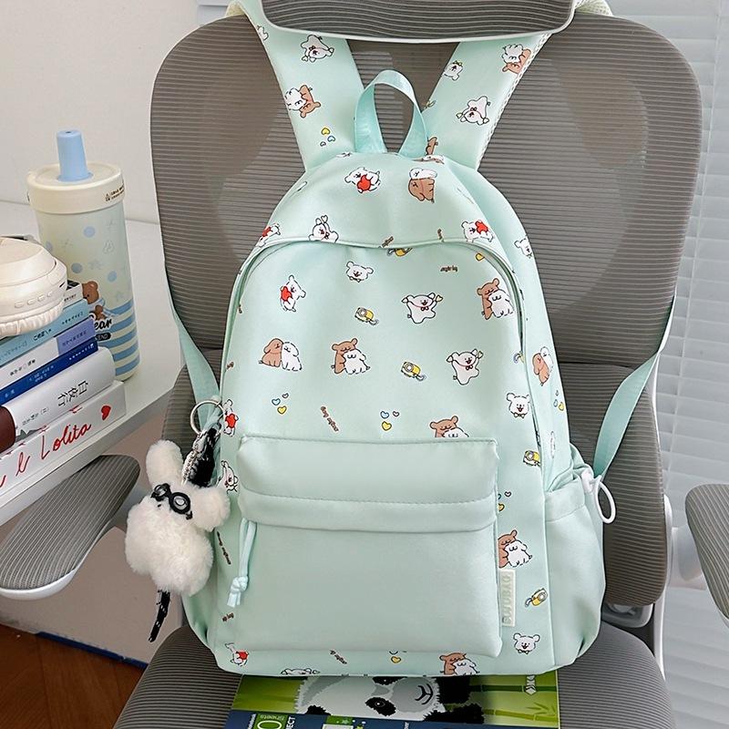 Schoolbag printed backpack Korean version ins cute cartoon backpack female large capacity graffiti student sweet versatile backpack