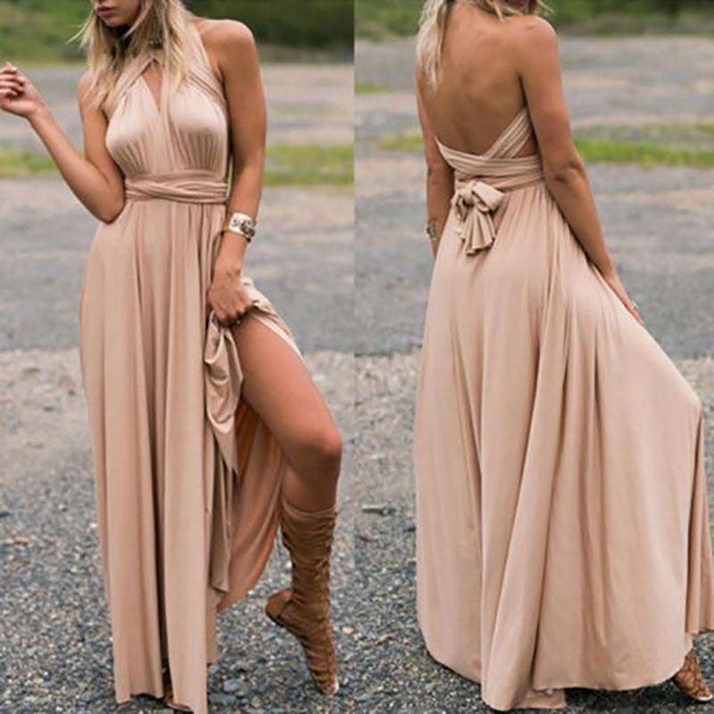 Elegant Women's Long Sleeveless Dress Perfect For Evening Party And Cocktail Events