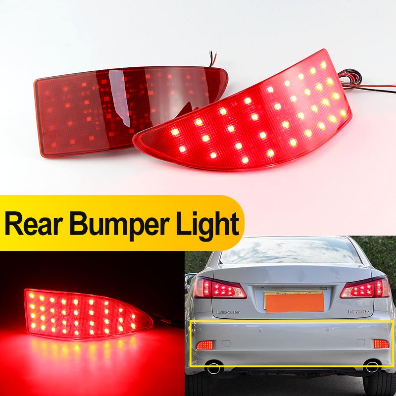 2PCS LED Rear Bumper Light For Lexus IS 250 IS 350 (XE20) 2006 2007-2013 Car Accessory Bumper Lamp OEM: 8191053021 LX1184100