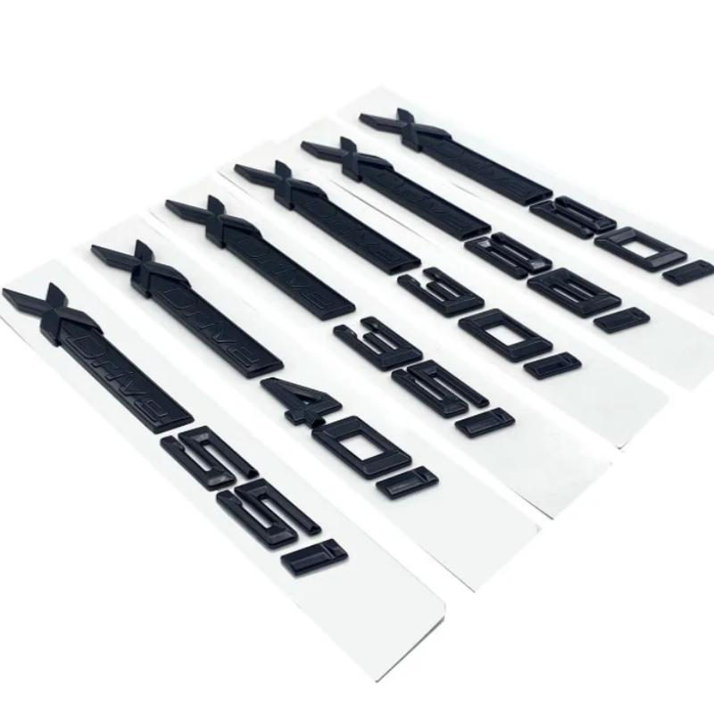ABO1 Car Emblem Sticker 3D ABS Glossy Black XDrive18i 20i 23i 25i 28i 30i 35i 40i 45i 50i 55i For BMW X1 X2 X3 X4 X5 X6 X7 GT
