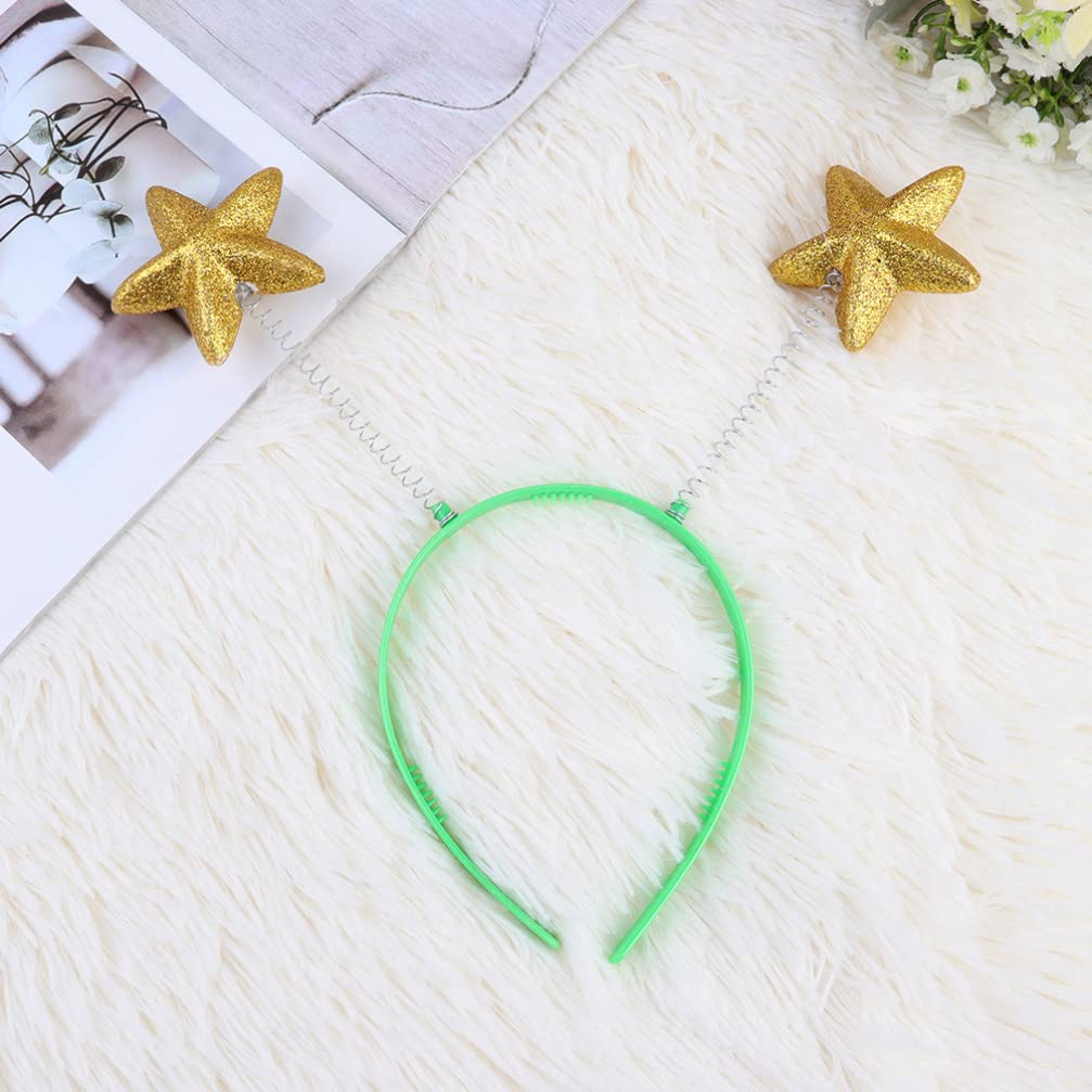 LALAFINA Antenna Headbands, Star Pompom Sequin Headbands, Alien Headbands, ButterflyBee Headbands, Party Cosplay Accessories, Yellow, Set of 8