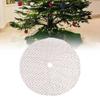 Christmas Tree Skirt Base Stand Cover Holiday Decoration Gold Color Piece Bead