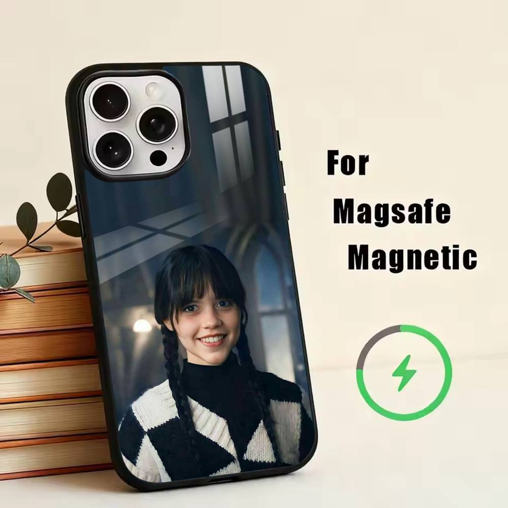 j-Jenna Ortega  Phone Case For iPhone17,16,15,14,13,12,11 Plus,Pro Magnetic with Magsafe Wireless Charging