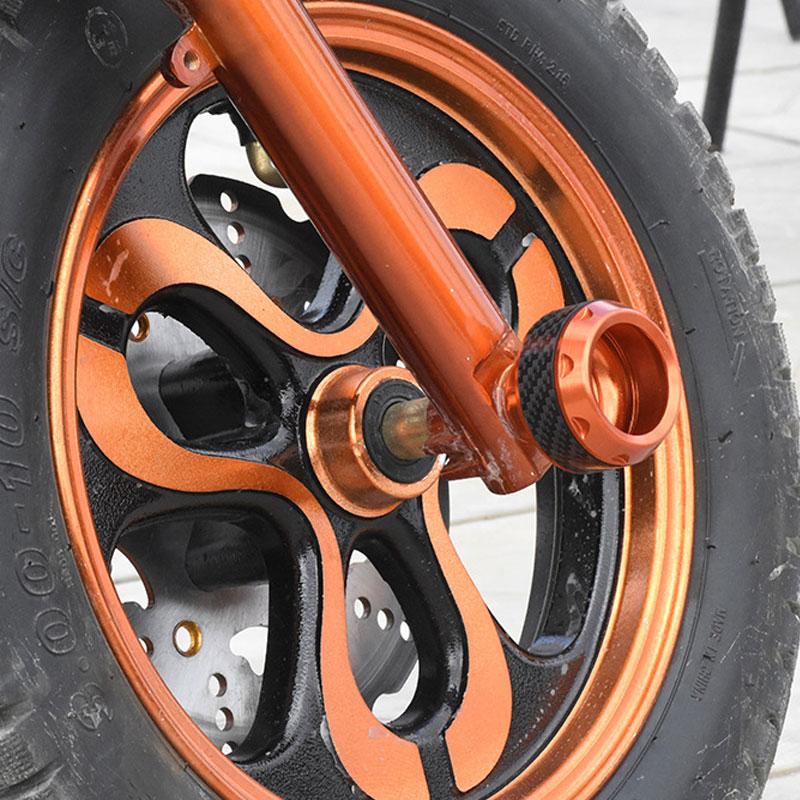 2PC Universal Motorcycle Frame Slider Aluminum Alloy Front Fork Cup Falling Crush Protector Carbon Fiber for Motorbike Scooter