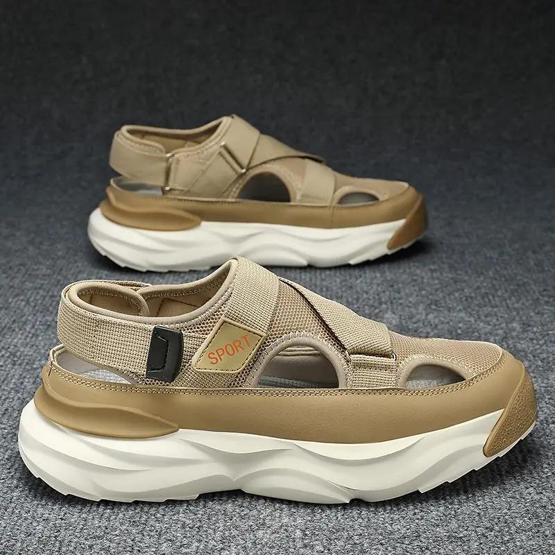 Fashion Rubber Man Sandals Velcro Beach Luxury H Wholesale Summer Sale Outdoor on Offer Big Size High Quality Non-slip Eva Shoes for Men