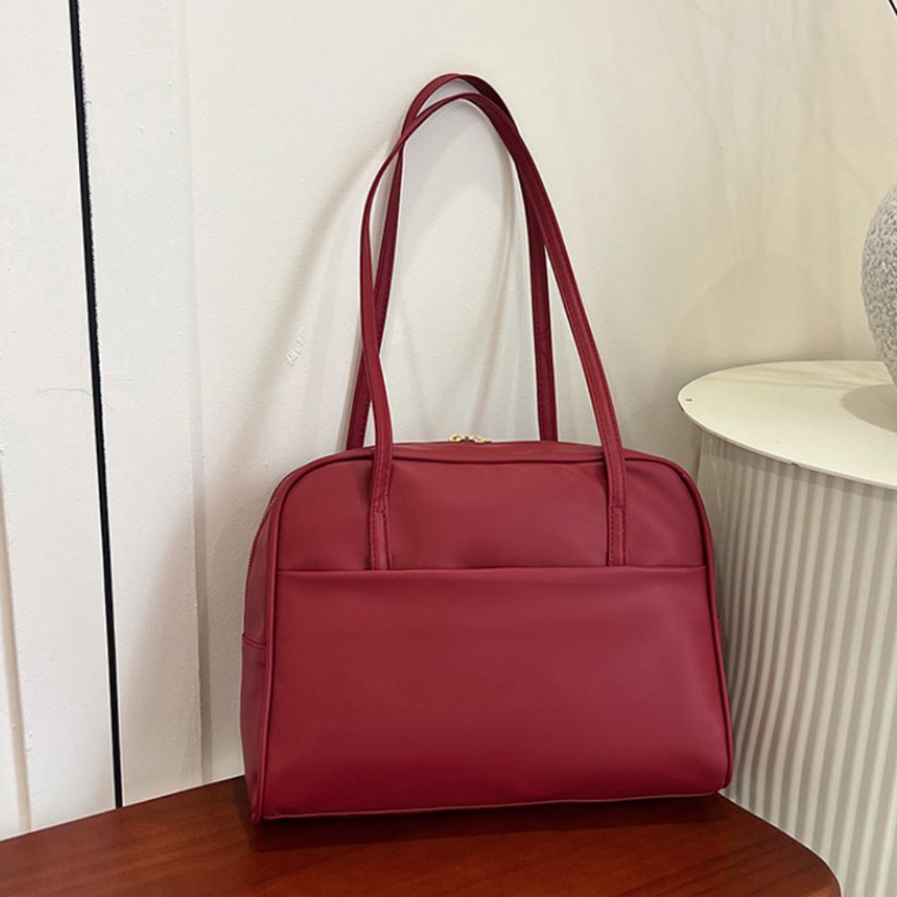 

Большая вместительная сумка-тоут из искусственной кожи в корейском стиле, женская сумка, винтажная сумка через плечо в стиле «Бостон», женская