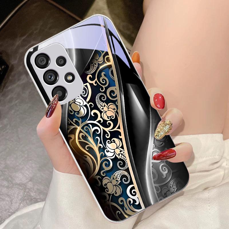 Fate Gear Black For Samsung Galaxy S10 4G S20 11E 30 S21 21Fe 22 S24 Pro S23 Ultra 5G S8 S9 Tempered Glass Phone Case