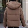 Fashion Women's Coats Winter Short Parkas Hooded Casual Loose Thick Warm Outerwears Women Jackets