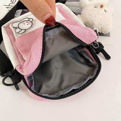 Canvas Bag 2025 New Fashion Versatile Contrasting Color Messenger Bag Girl Student Backpack