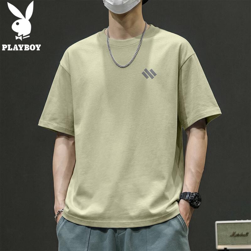 PLAYBOY Men's Pure Cotton Short Sleeve T-Shirt