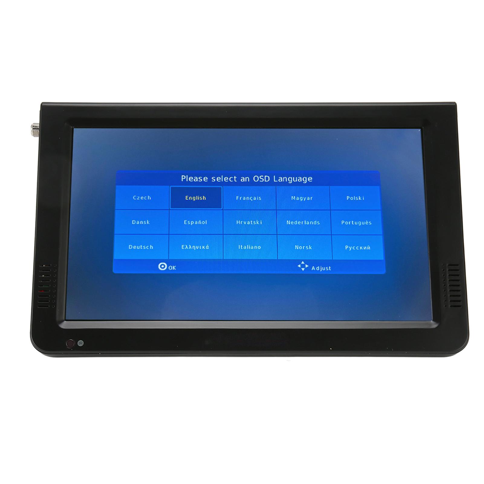 

10-дюймовый портативный светодиодный телевизор 1080P ATSC с высокой чувствительностью и мультимедийным интерфейсом HD, небольшой цифровой телевизор для US Plug