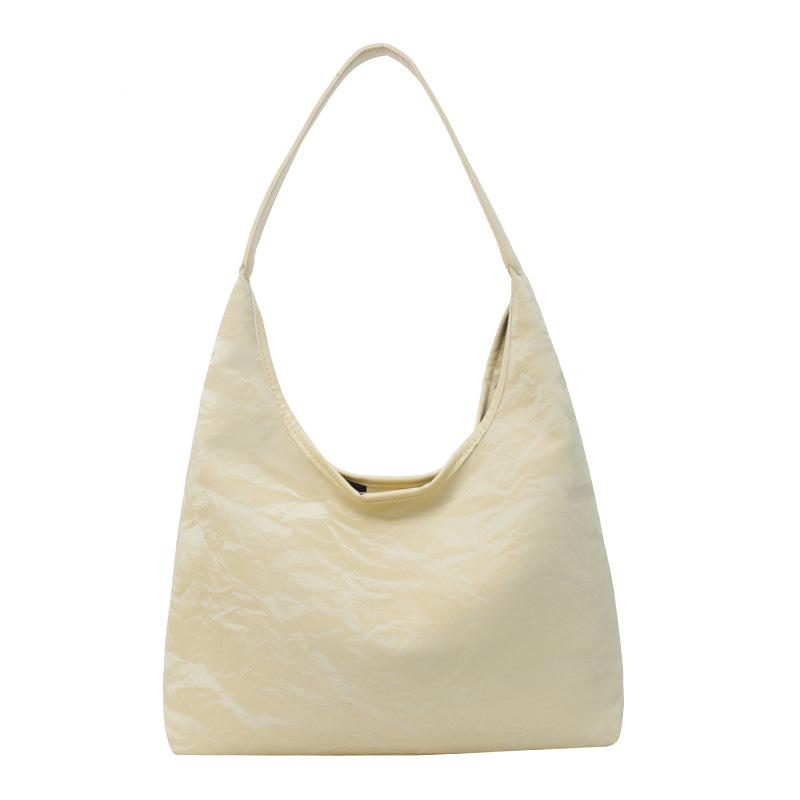 Simple Underarm Commuter Handbag Female Summer Fashion Student Class Tote Bag Textured Shoulder Bag
