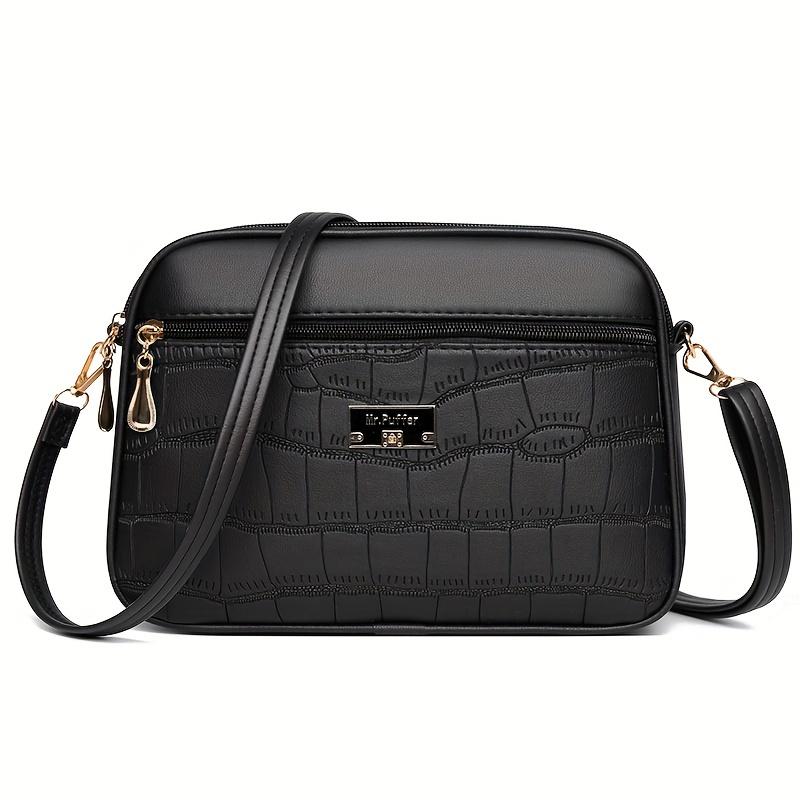 Borsa a tracolla da donna grande con tracolla regolabile - Borsa a mano leggera ed elegante adatta per viaggi, uso quotidiano