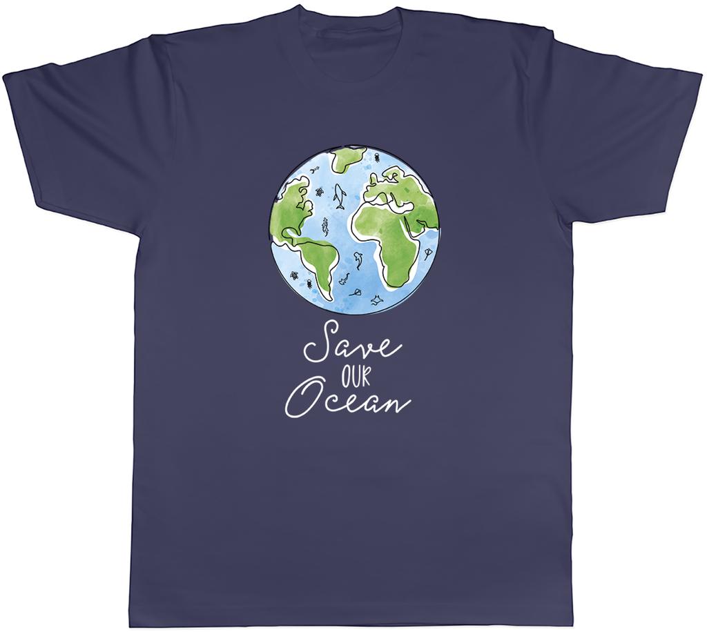 Save Our Ocean Globe World Sea Life Protection Unisexs TShirt Tee Gift Top