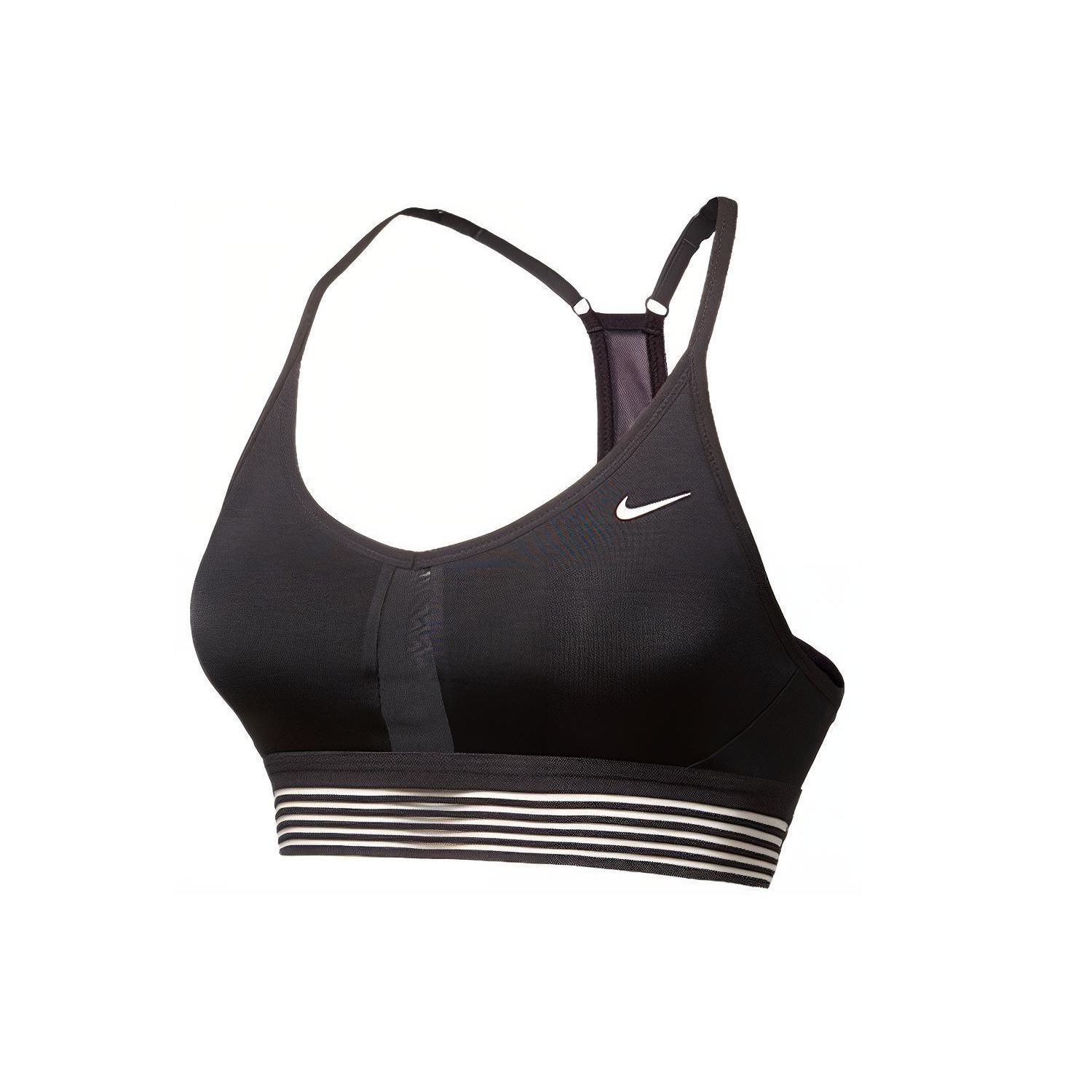 Nike Indy Light-Support Padded Sports Bra Black White Women 832093-010 S