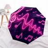 1pc Music Notes Pattern Automatic Folding Umbrella - 8-Rib Durable Iron Frame, Compact Portable for Daily Travel yy251205052
