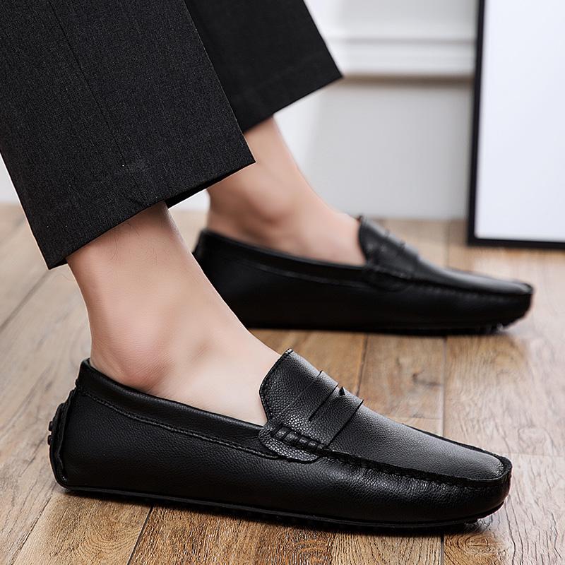 Large Size 38-49 Fashion Casual Shoes Man Moccasins Men Loafers High Quality Leather Mens Slip On Flats Gommino Driving Shoes