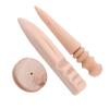 3 Types Wooden Leather Edge Burnisher Polished Grinding Tool(3 In 1 Set)