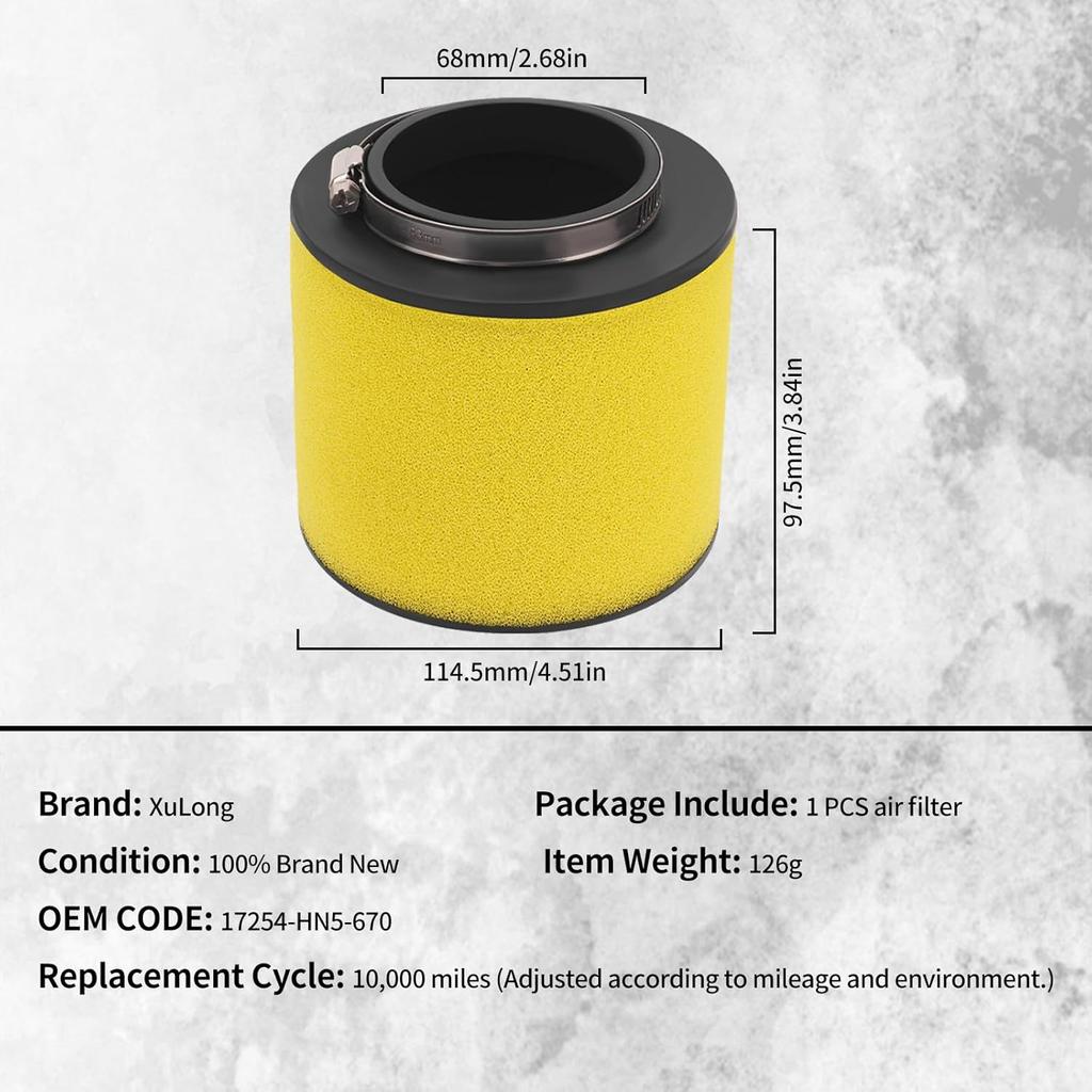 17254-HN5-670 Air Filter for HONDA TRX350TM TRX350FE FourTrax Rancher 350 ES TRX350FM TRX350TE FourTrax Rancher 350 ES TRX400FA 400 AT TRX400FGA 400