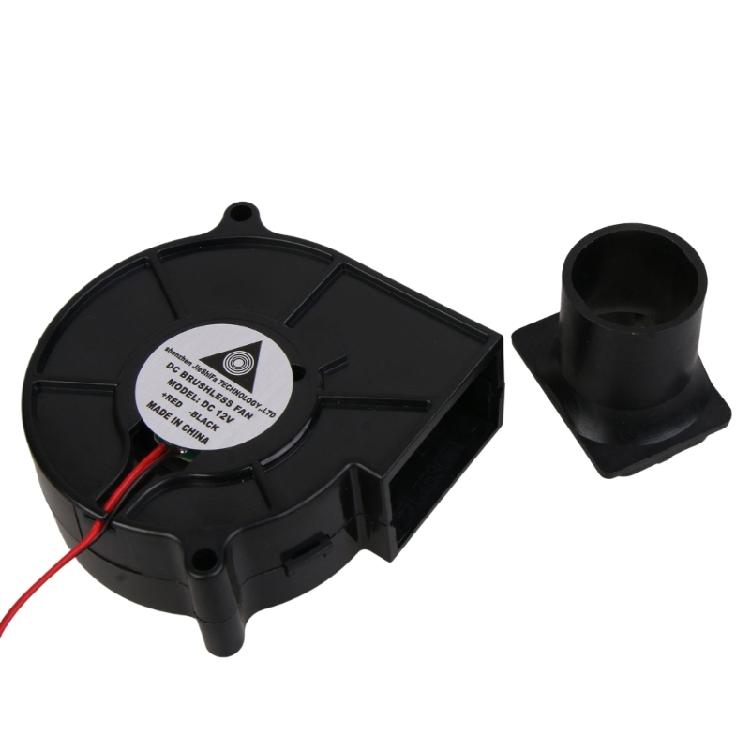 7530 Air Blower Fan 12V 0.3A Large Air Flow 2500R 2Pin Cable Fan for BBQ Camping
