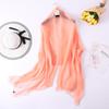 New Plain Long and Thin Chiffon Sunscreen Shawl Spring and Autumn Solid Color Candy Color Scarf Beach Towel