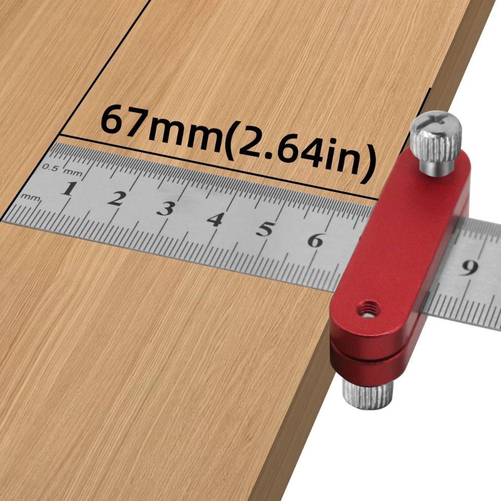 Positioning Limit Steel Ruler Positioning Block Adjustable Line Marking Gauge  Carpentry  DIY
