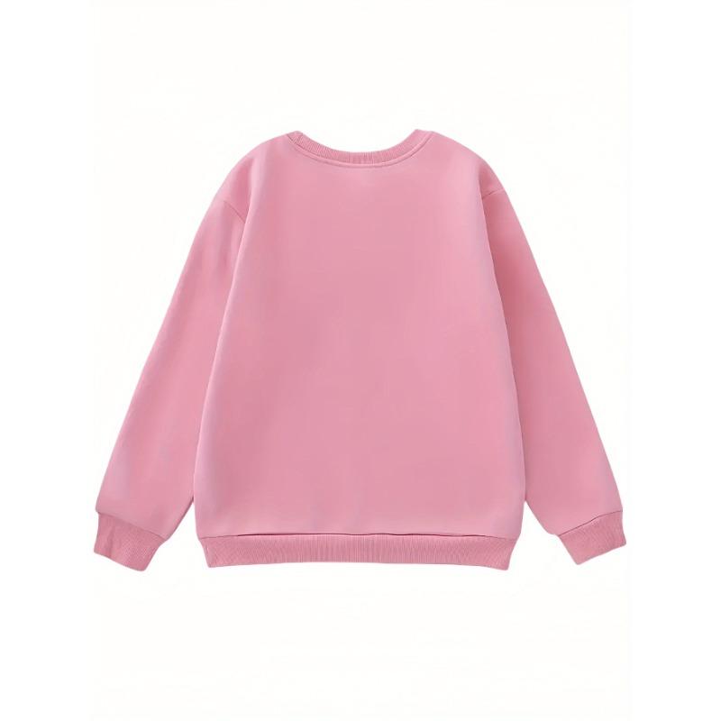 European Sizes Girls' Round Neck Fashion Sweatshirt.