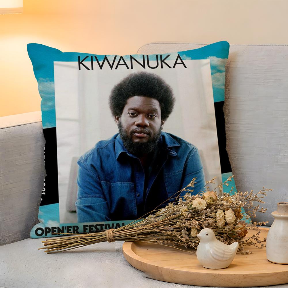 Cushion Cover Linen SkinFriendly Soft Decorative Case For Sofa Home Decor Singer MMichael KKiwanuka Pillow cover