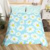 Daisy Duvet Cover Botanical Floral Bedding Set Microfiber Natural Blossom Flower Pattern Comforter Cover King For Boys Girl Room