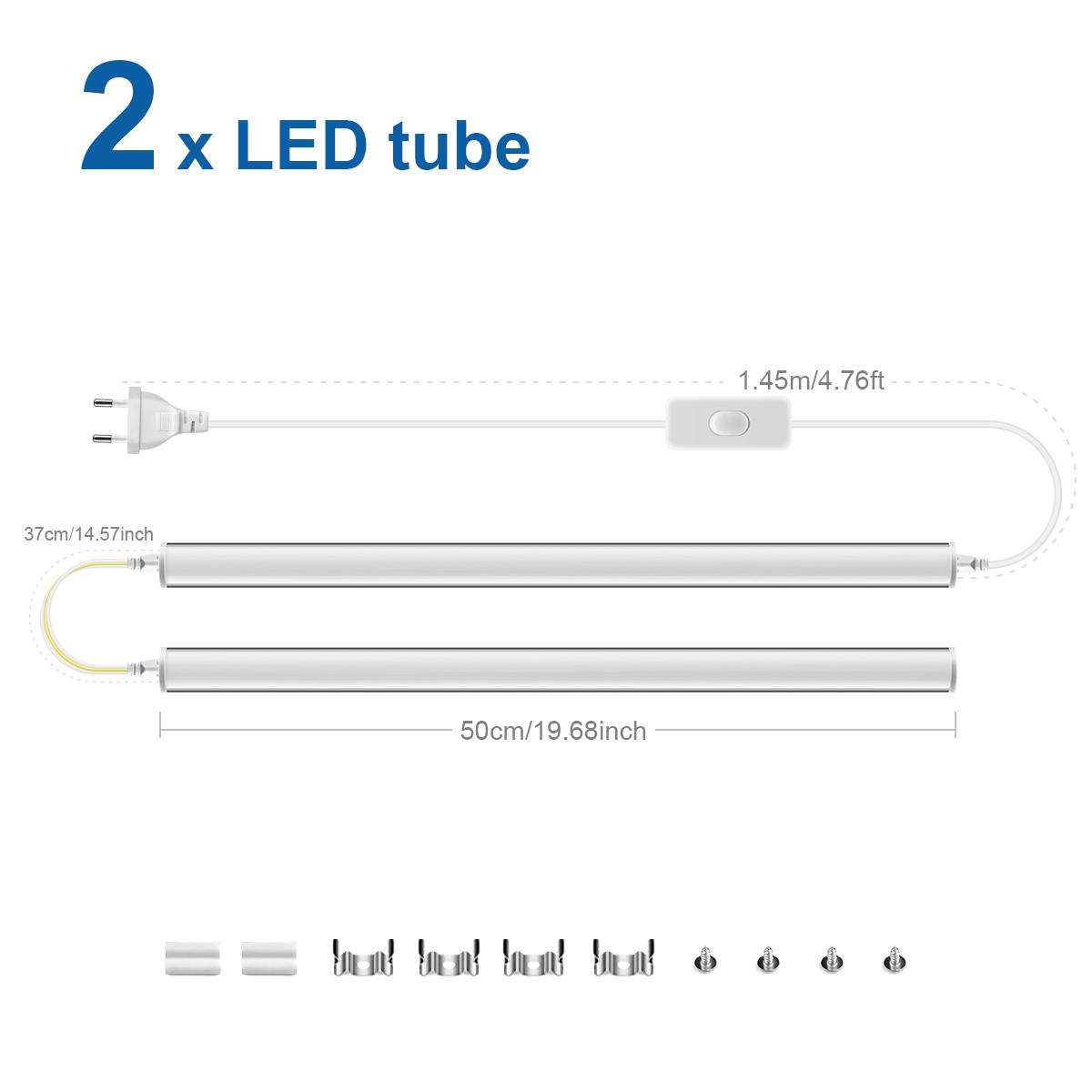 

15 Вт алюминиевая светодиодная трубка T5 50 см светодиодная лампа для бара сверхяркая без темных зон заменяет подвесные/настольные лампы/потолочное освещение 2PCS теплый белый