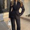 Western Style New Fashion Blazers Pants Two-Piece Suit Jacket Long Pants Set