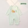 7A Antibacterial Double-Layer Long-Sleeve Baby Romper - Boneless Pure Cotton Pajamas for Spring & Autumn