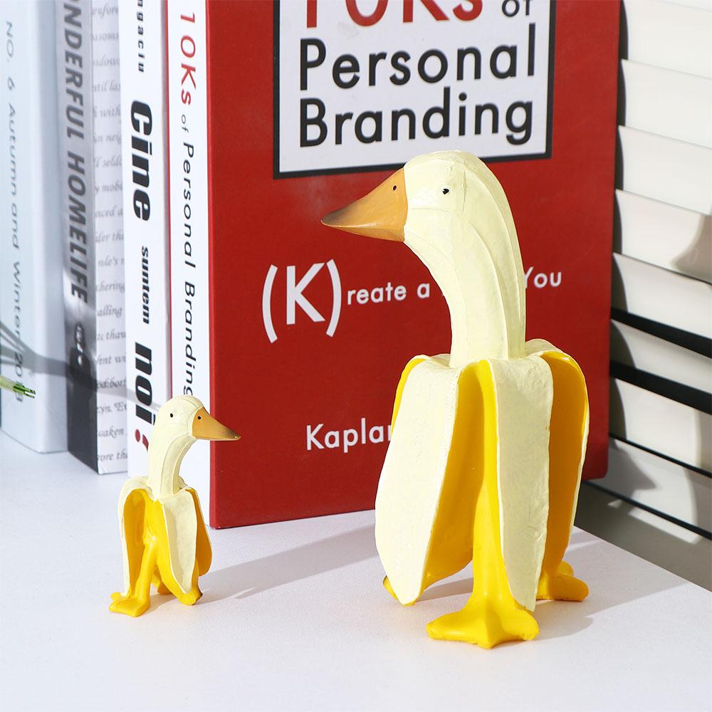 Whimsical Weird Gifts Porch Patio Lawn For Outdoor Banana Duck Duck Sculpture Ornament Duck Statues