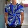 Men's New 3D T-shirt Crew Neck Short Sleeve Casual Top Breathable Cool-Feel Fabric Tagless Skin-Friendly Design